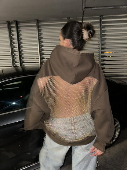 Crystal-Mesh Hoodie